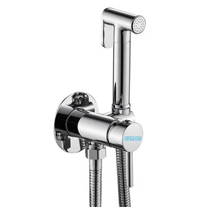 NZMAN Concealed Handheld <strong>Bidet</strong> <strong>Sprayer</strong> for Toilet <strong>Warm</strong> <strong>Water</strong>, Stainless Steel <strong>Bidet</strong> <strong>Sprayer</strong> with Brass Hot and Cold Mixing Valve - Product Image 1