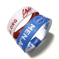Bracelets en tissu tissé personnalisés en polyester avec impression par sublimation, élastiques, pour l'identification aux entrées lors de festivals, événements et fêtes