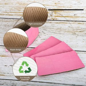 Manchon en carton kraft résistant à la chaleur pour gobelet à café avec impression de logo personnalisé pour l'emballage de boissons (thé) - Product Image 5