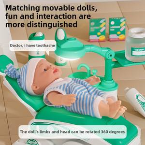 Mainan Peran Dokter Gigi untuk Anak-anak, Set Dokter dan Perawat dengan Alat Pemeriksaan, Mainan Suntik Vaksin, Mainan Edukasi Karir - Product Image 4