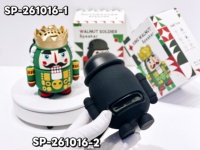 Speaker Bluetooth Natal Nutcracker King & Guard, Speaker Nirkabel Portabel Kartun Lucu 3W Mini BT untuk Hadiah Liburan
