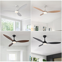Plafonnier LED moderne en fer à moteur DC, 42 pouces, couleur blanche, avec ventilateur télécommandé pour salon – Meilleure vente