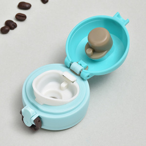 Stainless Steel <b>Thermos</b> Cup 304 Vacuum Insulated Pop Up Lid Portable Water <b>Bottle</b> For Campus Use Unisex Solid Color - Product Image 2