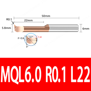 Carbure monobloc <span class=keywords><strong>MQR</strong></span> Nano Enduit 45 Insert Diamant Micro Barre D'alésage Tour CNC Petit Trou Outil De Tournage 2.9mm Min Diamètre - Product Image 6