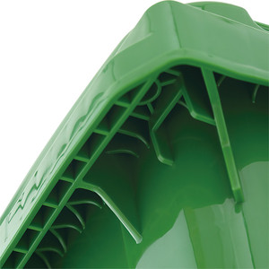 Outdoor 240L Rectangular Plastic Waste <b>Bin</b> With Lid And <b>Wheels</b> For Garden Trash Storage - Product Image 3