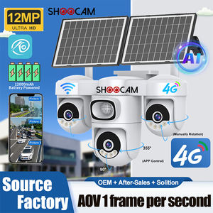 Caméra solaire 4G ShooCam 12MP, triple objectif 12000mAh, 6 moteurs PTZ, carte mémoire 256 Go, vision nocturne couleur O-KAM pour la surveillance <span class=keywords><strong>des</strong></span> fermes - Product Image 1