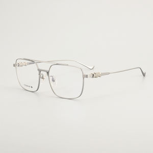 Haut de gamme hommes <span class=keywords><strong>Double</strong></span> faisceau titane lunettes rectangulaires mode ordinateur Anti-rayon bleu verre cadre luxe femmes titane lunettes - Product Image 6