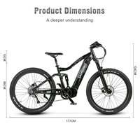 Logo personnalisé Bafang Moteur 48V 12.5 Ah Batterie au lithium Alliage d'aluminium Moteur à entraînement central VTT électrique à vendre