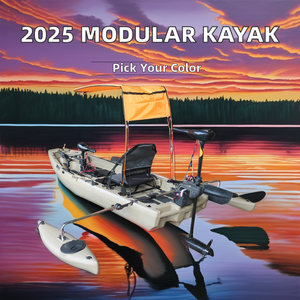 Kayak câu cá mô-đun Viking thiết kế mới 2,96m dành cho 1 người, có bàn đạp, có thể tháo rời, gấp gọn, kèm mô tơ điện 12V VK - Product Image 3