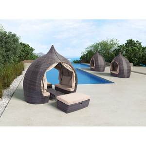 فاخر منتجع شاطئ صالة الفناء في الهواء الطلق مظلة الأثاث بركة PE الروطان الترفيه سرير الفندق الحديث للماء نهاري - Product Image 2