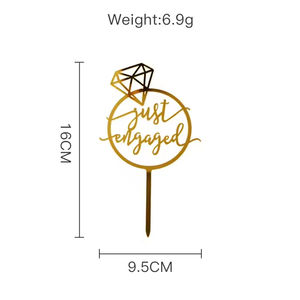 Hstyle ท็อปเปอร์คัพเค้กอะคริลิคสำหรับตกแต่งหน้าเค้กปาร์ตี้งานแต่งงานงานแต่งงานเจ้าสาวเป็นของตกแต่งยอดเค้กอะคริลิค - Product Image 4