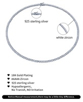 Chaîne de tennis en moissanite ronde Kirin 3mm 4mm 5mm GH VVS plaquée rhodium, collier de tennis OEM ODM