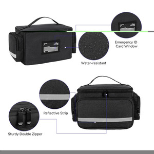 Sac médical noir avec séparateurs amovibles pour les soins <span class=keywords><strong>à</strong></span> <span class=keywords><strong>domicile</strong></span>, les voyages, les urgences, les infirmières, les étudiants, les thérapeutes - Product Image 3