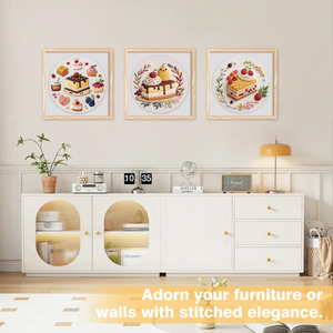 DIY Handcraft <b>Embroidery</b> Starter Kit Cross Stitch Kit 3 Pcs <b>Embroidery</b> <b>Set</b> With Tools - Product Image 3