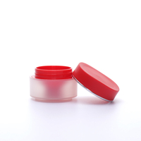 Pots de poudre acrylique ongles acryliques uv gel pot cosmétique crème de beauté conteneur avec couvercles de rose mate givré