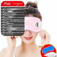 Masque pour les yeux amovible et lavable, appareil de soin des yeux, compresse chaude-froide, vibration à trois boutons, batterie intégrée 900 mAh, masseur pour les yeux