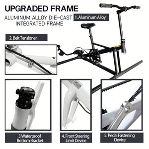 Vélo aquatique SUP à plancher plat 1 place, cadre en aluminium avec plateforme avant pneumatique, profilé pour parc aquatique, portable, de Chine Lumark - Product Image 3