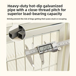 <span class=keywords><strong>Jaula</strong></span> Plegable Grande para Perros, Moderna, Sencilla, Blanca, con Doble Puerta y Separador Interior, Envío Rápido - Product Image 3