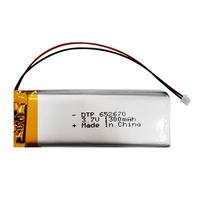 112840 3.7v 1300mah 4.81Wh batterie lithium-ion polymère rechargeable