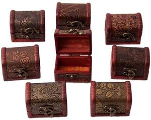 กล่องไม้และกล่องสมบัติทรงสี่เหลี่ยมผืนผ้าขนาดเล็ก - Product Image 1