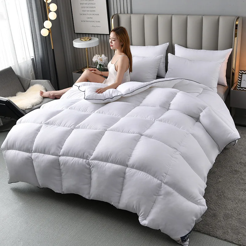 Wholesale Adult Children Teenager Goose Down Winter Warm Comforters Double Sided Duvet King Queen Oversized Complete Duvet Sets