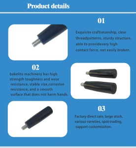 Poignée fixe en bakélite M6 M8 M10 M12, poignée rotative à manivelle pour machine-outil, pour raccords génériques - Product Image 4