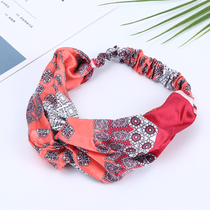 Panno elastico solido poliestere testa avvolge fascia in tessuto raso donne lavorate a maglia ragazze trucco fasce per capelli <span class=keywords><strong>turbante</strong></span> con nodo attorcigliato - Product Image 5
