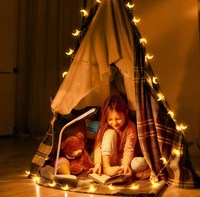 Lampu Garland Natal 10m Tahan Air untuk Luar Ruangan, 8 Fungsi Lampu LED Bintang untuk Dekorasi Natal, Pesta, dan Berkemah