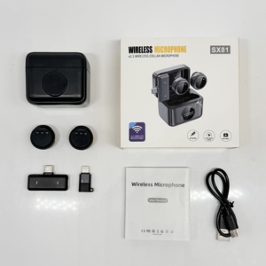 Micrófono inalámbrico SX82 2.4G con receptor magnético 2 en 1, ideal para grabaciones y transmisiones en vivo. - Product Image 2