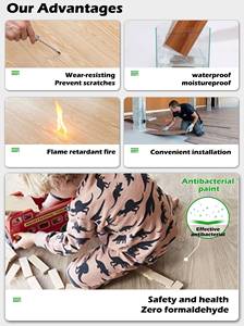 Los Mejores Pisos de Vinilo SPC para Interiores, Ecológicos, Antideslizantes e Impermeables, Tipo Parqué, para Baños de Hotel, Diseño Gráfico - Product Image 6