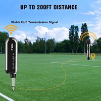 Ensemble de microphones dynamiques sans fil portables avec récepteur UHF rechargeable, suppression du bruit, portée de 60 m, Plug & Play, sans fil, en métal
