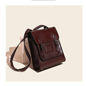 Mochila de Moda 2025, Nueva Bolsa de Cuero para Mujer, Mochila de Piel de Vaca Encerada, Estilo Retro Simple, Mochila Escolar de Moda - Product Image 2