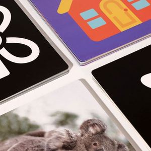Cartes flash pour bébé, sans BPA, de qualité supérieure, noires, blanches et colorées, pour la stimulation visuelle des nouveau-nés - Product Image 5