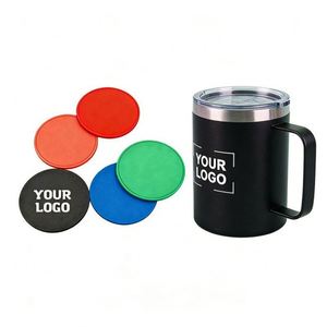 Sous-verres en silicone personnalisés avec logo, antidérapants, pour tasses et mugs, pour boissons, restaurants, hôtels, bars, cadeaux promotionnels d'entreprise - Product Image 1