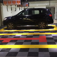 Dalles de sol de garage en PP robustes, modulaires, antidérapantes, à clipser, pour ateliers de réparation et d'entretien automobile