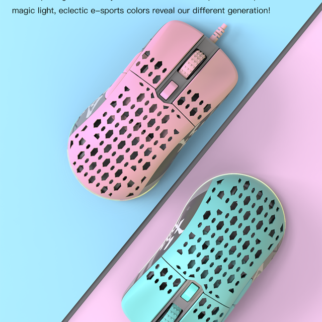 Darmoshark M1 2025 Gaming Mouse Computer Accessories Lightweight Honeycomb Gaming Mice Programmable USB Wired RGB Mouse