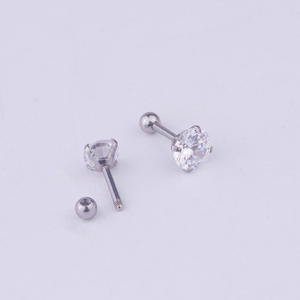 Pendientes de tuerca con diamantes de imitación para mujer/<span class=keywords><strong>hombre</strong></span>, cartílago del trago, piercing de lóbulo estándar, regalo de joyería - Product Image 5