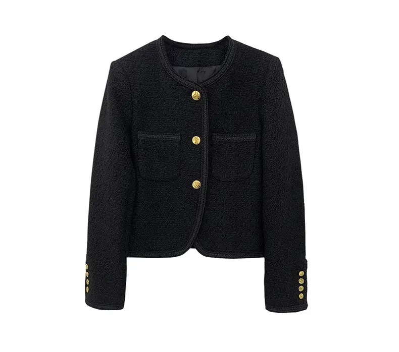 women's elegant short woolen ladies jackets Spring new wool small fragrance coat