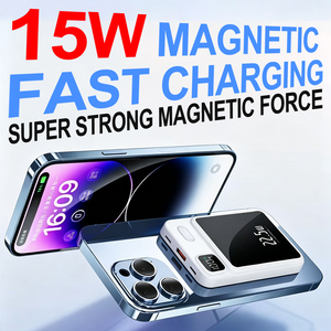 แบตเตอรี่สำรองไร้สาย Magsafered ความจุ 10000 มิลลิแอมป์ ชาร์จเร็วแบบแม่เหล็ก 15 วัตต์ สำหรับ <span class=keywords><strong>iPhone</strong></span> และ Android - Product Image 3