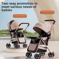 Poussette bébé légère en métal pour bébés de 0 à 3 ans, pliable, design à quatre roues à fermeture rapide, capacité de charge de 25 kg