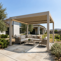 MEXIN Serre de jardin en verre, véranda en aluminium, structure modulaire préfabriquée pour jardin, patio, terrasse, cour, projet hôtelier