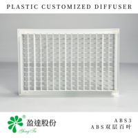 Diffuseur d'air à charnière en plastique avec registre réglable pour système de ventilation CVC Grille ABS3