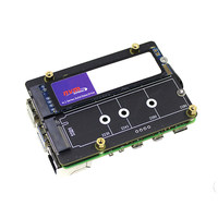 Carte adaptatrice PCIe vers M.2 pour Raspberry Pi 5 X1005, compatible NVMe 2280, double lecteur SSD, carte de développement