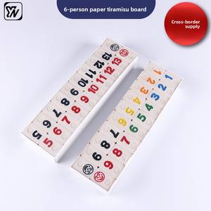 Juego de Cartas Digitales de <span class=keywords><strong>Rummy</strong></span> para 6 Personas, Mahjong Israelí, <span class=keywords><strong>Rummy</strong></span> Mexicano, Dominó, Juego de Mesa con Melamina - Product Image 2