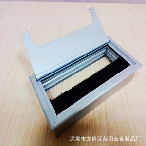 Caja de gestión de cables de aluminio, rectangular, desmontable, 80x160, para organización de cables en escritorio de oficina - Product Image 5
