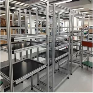 Customized Industrial Aluminum Frame Workbench Assembly Line Framework For Workshop Manual Operation - Product Image 2