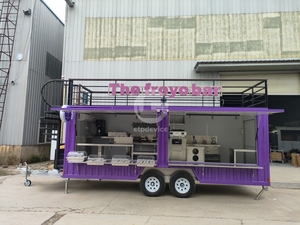 รถขายกาแฟเคลื่อนที่ 2 ชั้น รถพ่วงบาร์เคลื่อนที่ รถคาราวานขายอาหารขนาดใหญ่ รถบรรทุกขายอาหารสองชั้นพร้อมครัวครบชุด สหรัฐอเมริกา - Product Image 5