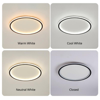 Lámpara de araña Led moderna, iluminación Simple para sala de estar, dormitorio, estudio, lámparas de interior blancas y negras, accesorios de AC90-260V regulable