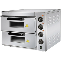 Four à pizza électrique professionnel Foodsense à double couche en acier inoxydable 3000W 220/110V pour hôtels et boulangeries