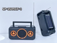 Haut-parleur Bluetooth solaire 10W pour l'extérieur, haut-parleur portable solaire pour l'extérieur avec support de téléphone et lumière LED